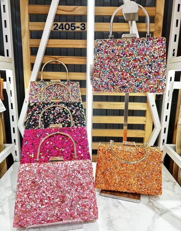 Clutch Piedras Rosa