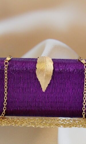 Clutch Morado Hoja